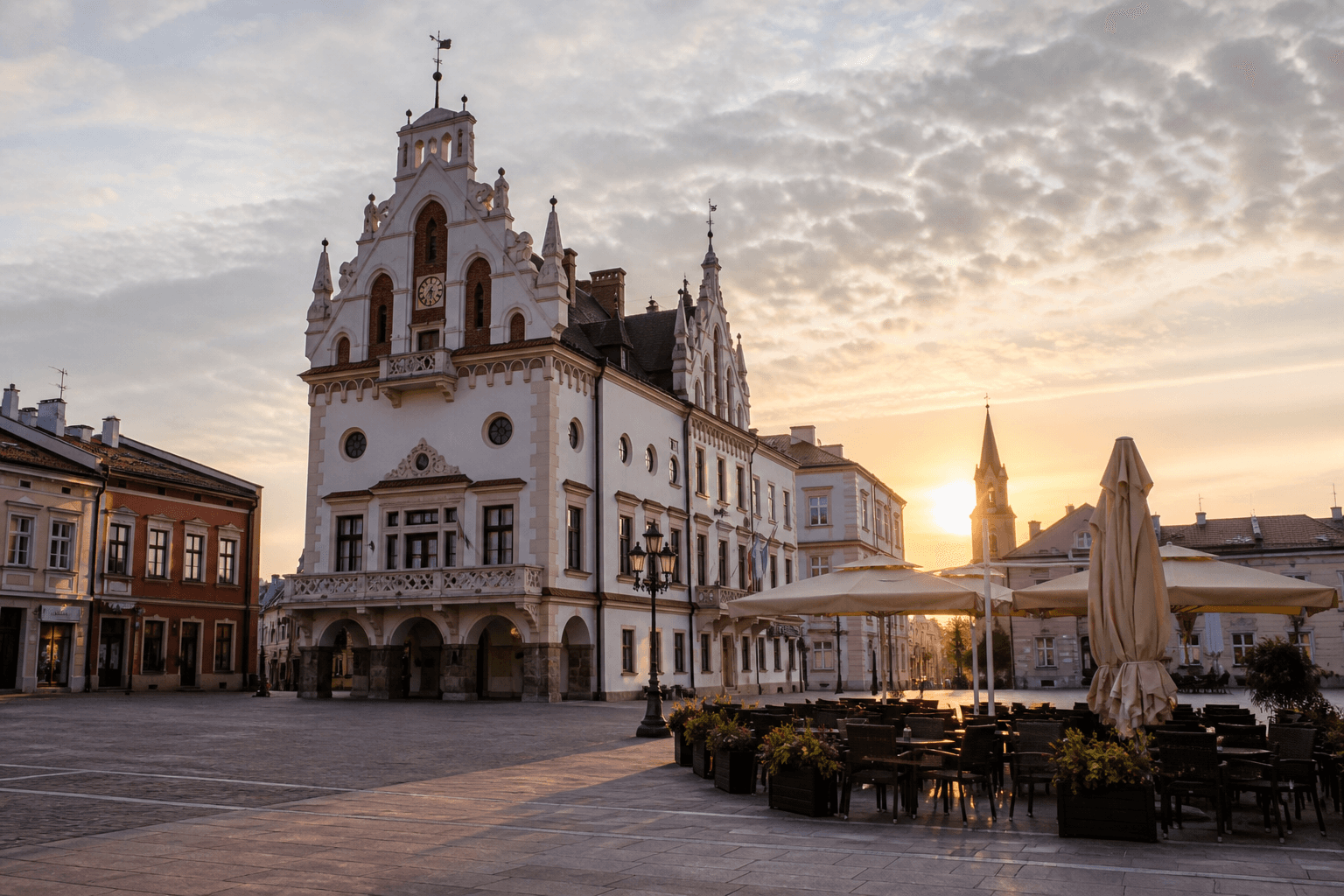 Rynek Rzeszów rano: śniadanie, kawa i spacer