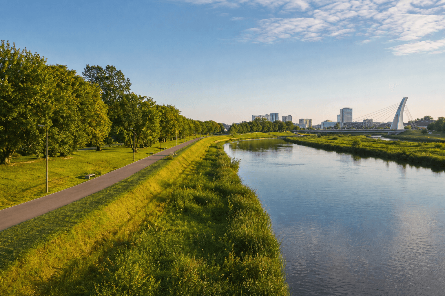 Bulwary nad Wisłokiem Rzeszów: spacer i rower